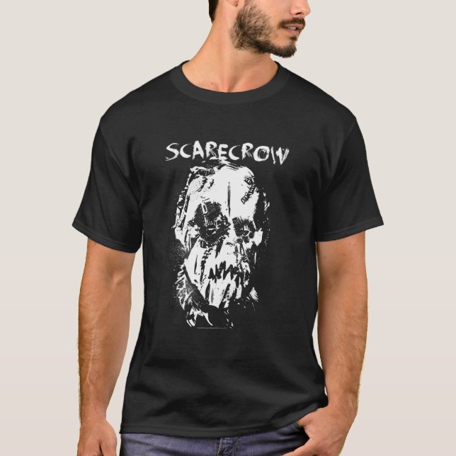 Bat Begins Scarecrow Face T-Shirt (Vorderseite)