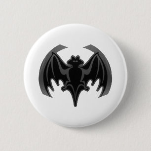 Bat Black Inv The MUSEUM Zazzle Geschenke Button