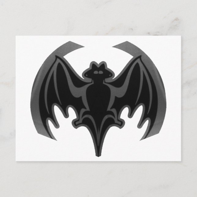 Bat Black Inv The MUSEUM Zazzle Geschenke Postkarte (Vorderseite)