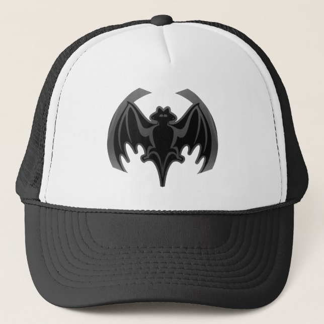 Bat Black Inv The MUSEUM Zazzle Geschenke Truckerkappe (Vorderseite)