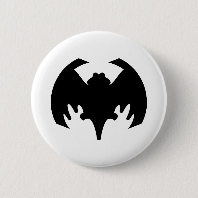 Bat Black The MUSEUM Zazzle Geschenke Button (Vorderseite)