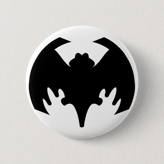 Bat Black The MUSEUM Zazzle Geschenke Button (Vorderseite)