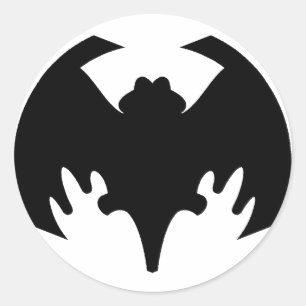 Bat Black The MUSEUM Zazzle Geschenke Runder Aufkleber