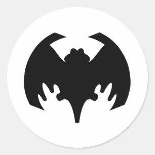 Bat Black The MUSEUM Zazzle Geschenke Runder Aufkleber