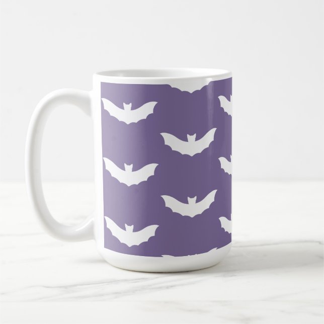 Bat blanc Halloween Mug (Gauche)