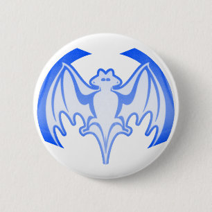 Bat Blue Inv MUSEUM Zazzle Geschenke Button