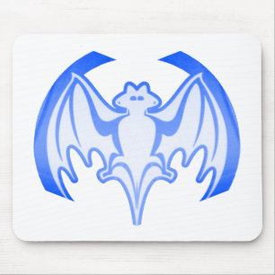 Bat Blue Inv MUSEUM Zazzle Geschenke Mousepad