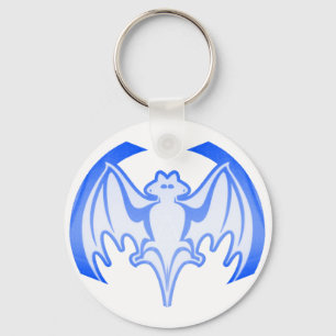 Bat Blue Inv MUSEUM Zazzle Geschenke Schlüsselanhänger