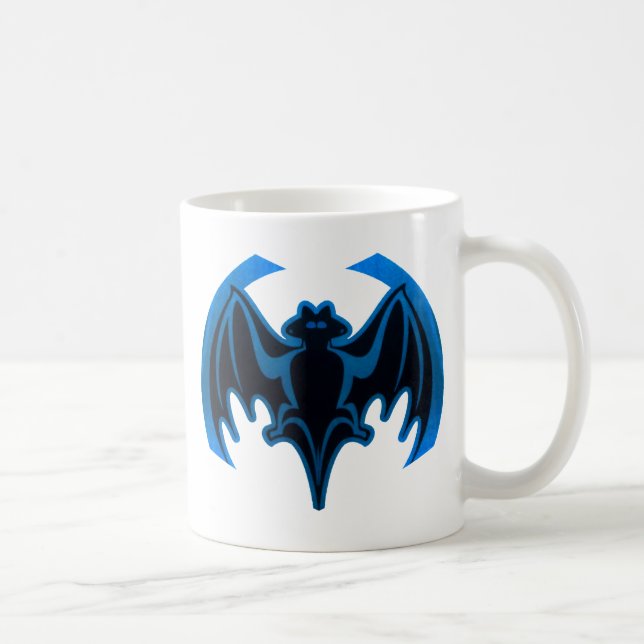 Bat Blue The MUSEUM Zazzle Geschenke Kaffeetasse (Rechts)