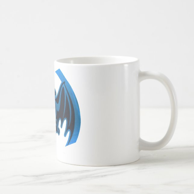 Bat Blue The MUSEUM Zazzle Geschenke Kaffeetasse (Rechts)