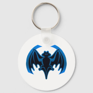 Bat Blue The MUSEUM Zazzle Geschenke Schlüsselanhänger