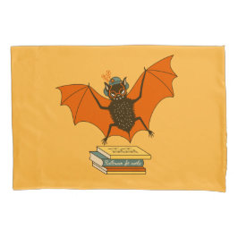 Bat Book Lover Funny Halloween Kissenbezug
