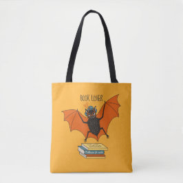 Bat Book Lover Funny Halloween Tasche