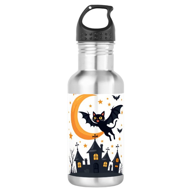 Bat-Cat-Flugpatrouille Edelstahlflasche (Vorderseite)