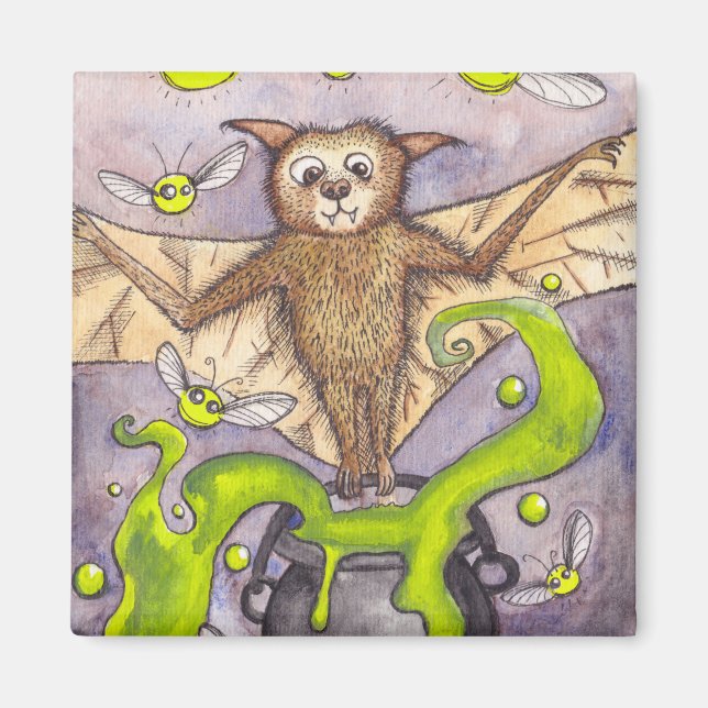 Bat & Cauldron Magnet (Vorne)