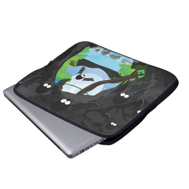 Bat Cave Laptopschutzhülle (Vorne Knopf)