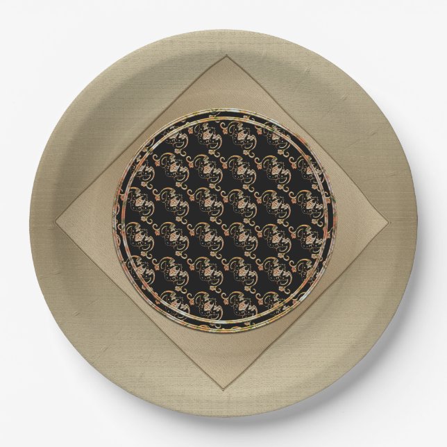 Bat Chinese Symbol Paper Plates Pappteller (Vorderseite)