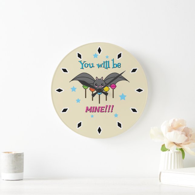 Bat Craving Lollipops - You Will Be Mine Große Wanduhr (Zuhause)