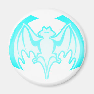 Bat Cyan Inv the MUSEUM Zazzle Geschenke Magnet