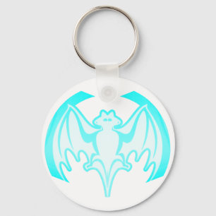 Bat Cyan Inv the MUSEUM Zazzle Geschenke Schlüsselanhänger
