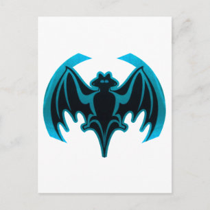 Bat Cyan The MUSEUM Zazzle Geschenke Postkarte