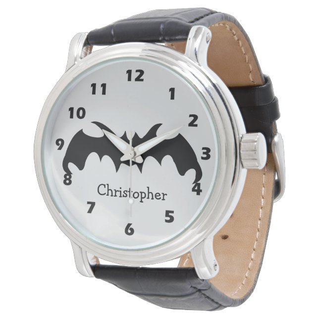 Bat Design Armbanduhr (Schrägansicht)