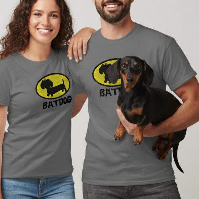 Bat Dog | Dackel Hund Superhero T-Shirt (Batdog super hero dachshund thsirts)