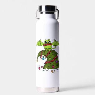 Bat Dragon Cat auf Weihnachtsbaum Trinkflasche