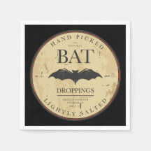 Bat Droppings Vintages Halloween-Label