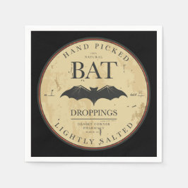 Bat Droppings Vintages Halloween-Label Serviette