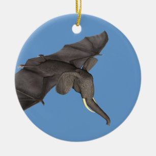 Bat Elephant Hybrid Keramik Ornament