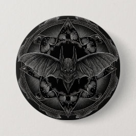 Bat Gothic Dark, Ai Generated Design Button