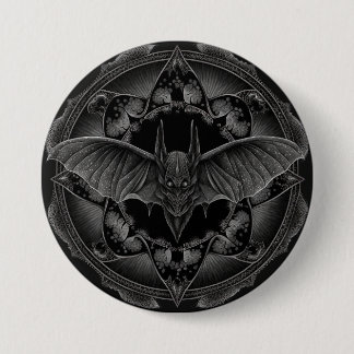 Bat Gothic Dark, Ai Generated Design Button