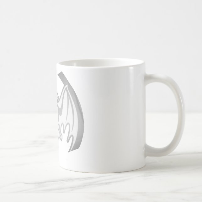 Bat Gray Inv MUSEUM Zazzle Geschenke Kaffeetasse (Rechts)