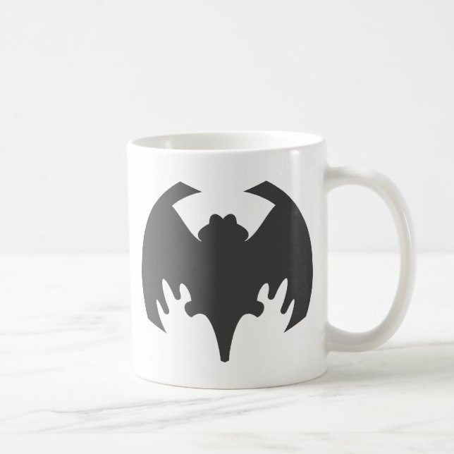 Bat Gray The MUSEUM Zazzle Geschenke Kaffeetasse (Rechts)