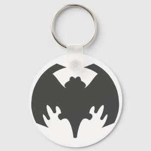 Bat Gray The MUSEUM Zazzle Geschenke Schlüsselanhänger