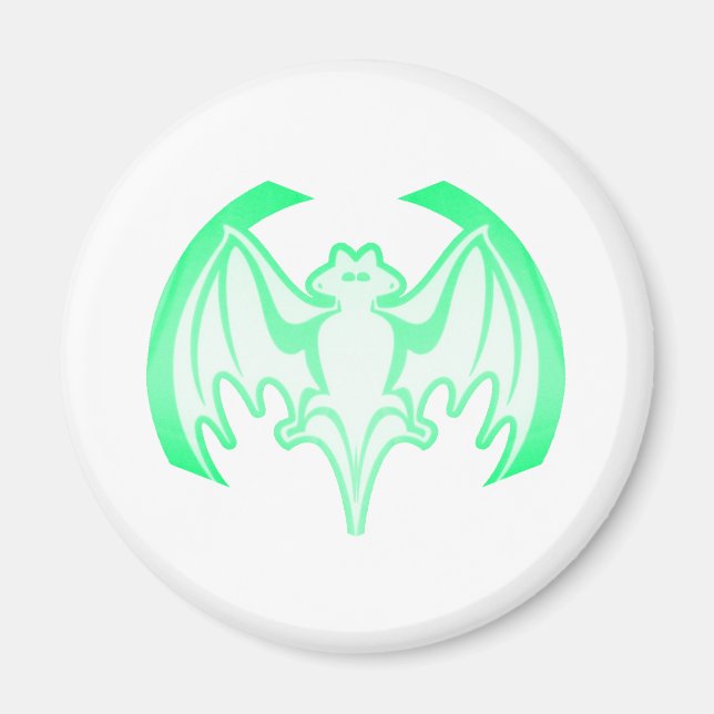 Bat Green Inv MUSEUM Zazzle Geschenke Magnet (Vorne)