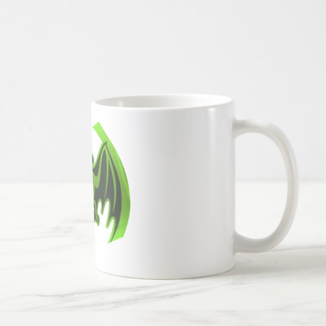 Bat Green MUSEUM Zazzle Geschenke Kaffeetasse (Rechts)
