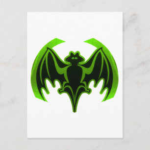Bat Green MUSEUM Zazzle Geschenke Postkarte