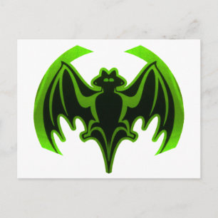 Bat Green MUSEUM Zazzle Geschenke Postkarte