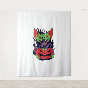 Bat Halloween - Beängstigend Vampire Halloween Pum Wandteppich