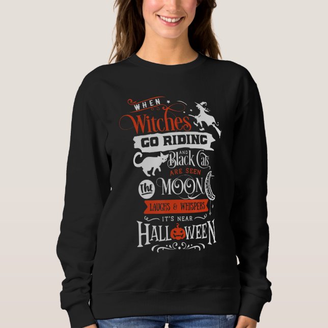 Bat Halloween Costume Boo Witch Hat Laughter and W Sweatshirt (Vorderseite)
