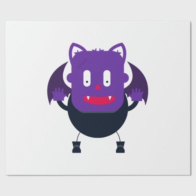 Bat halloween         geschenkpapier (Flach)