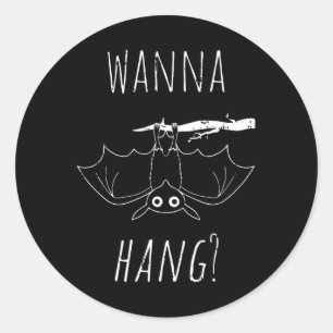 Bat Halloween Kostüm Cool HangAnimal Men Wome Runder Aufkleber