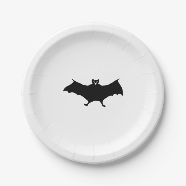 Bat Halloween Pappteller (Vorderseite)