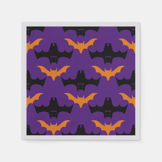 Bat Halloween Pattern Serviette (Vorderseite)