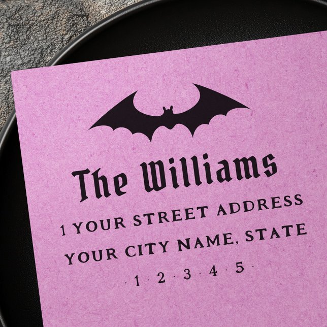 Bat Halloween-Rücksendeadresse Gummistempel (Bat Halloween return address Rubber Stamp)