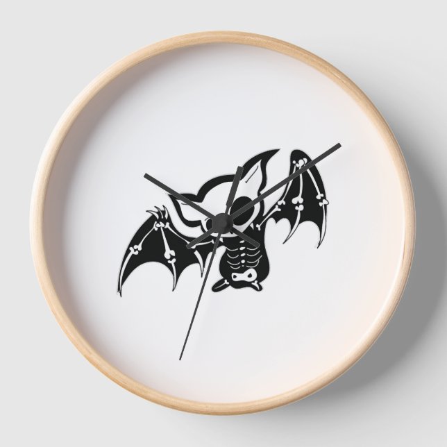 Bat Halloween Uhr (Vorderseite)