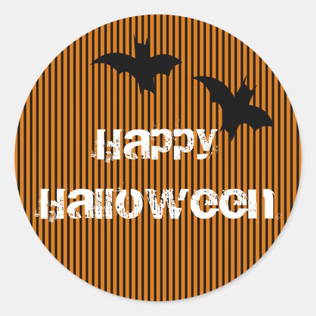 Bat Happy Halloween Sticker (Vorderseite)