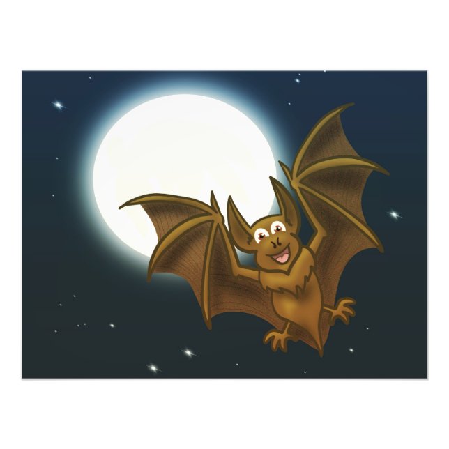 Bat im Mondlicht Fotodruck (Vorne)